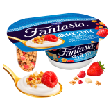 FANTASIA Jogurt grecki z granolą z maliną i białą czekoladą 100 g