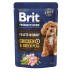 BRIT Premium By Nature Mokry pokarm dla dorosłych psów w saszetce - kurczak z zielonym groszkiem 85 g