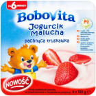 Jogurt Pachnąca Truskawka (4x100g)  po 6 miesiącu Jogurcik Malucha BOBOVITA 400g