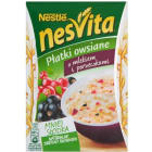 Płatki owsiane z mlekiem i porzeczkami – Nestle gotowe w 3 minuty po zalaniu gorącą wodą.