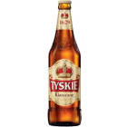 Piwo jasne pełne (cena zawiera 0,50 zł kaucji za butelkę) Klasyczne TYSKIE 500ml