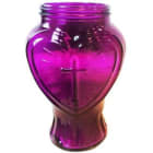 Znicz zalewany serce (fioletowy) LUKS 1.000szt