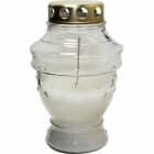 Znicz szklany zalewany (biały) WÓJCIK 270g