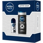 NIVEA MEN Zestaw Active Clean - pobudza,  świetnie oczyszcza, doskonale dba o higienę.