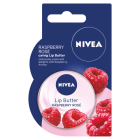 Balsam do ust Raspberry Rose – Nivea zawiera masło shea i olejek migdałowy.