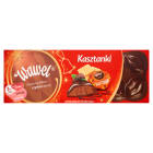 Wawel – czekolada o smaku Kasztanków, 285 g. Sprzedawana w kształcie czekoladowych całusów.