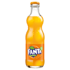 Napój gazowany - Fanta. Gazowany napój o mocno pomarańczowym smaku.