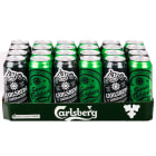 Piwo jasne pełne w puszce-Carlsberg. Ważone na bazie wody, słodu i chmielu.