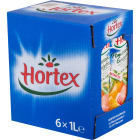 Hortex Sok 100% Pomarańczowo-grejpfutowy z miąższem zawiera delikatne cząstki owoców.