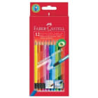 Kredki ołówkowe szkolne z gumką 12 kolorów FABER CASTELL 82g
