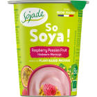 Jogurt sojowy malinowy BIO 125 g – Sojade. Połączenie soi i malin.