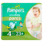 Pieluchomajtki Rozmiar 4 (9 14kg) 23 szt Active Boy PAMPERS 1.000szt
