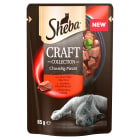 Pokarm dla Kotów z Wołowiną w Sosie   Saszetka CRAFT COLLECTION SHEBA 85g
