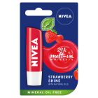 NIVEA Pomadka Fruity Shine Strawberry 4,8g - chroniąca usta pomadka o truskawkowym smaku.