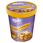 MILKA - lody czekoladowo-waniliowe z karmelem, 480 ml. Deser z wyselekcjonowanych produktów.