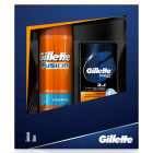 Zestaw prezentowy Hydration Gillette zawiera dwa produkty nawilżające i chroniące skórę.