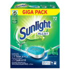 Tabletki do zmywarki 72 szt ALL IN 1 SUNLIGHT 1.26kg