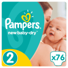Pieluchy New Baby rozmiar 2 - mini - Pampers gwarantują suchość oraz maksimum komfortu.