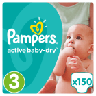 PAMPERS Active Baby Dry - pieluchy Midi (4-9kg). Doskonale chronią przed wilgocią.