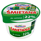 Piątnica - Śmietana 22%. Polska śmietana najwyższje jakości