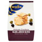 Krakersy z oliwkami Delicate Thin Crackers - Wasa. Tradycyjna chrupiąca przekąska.