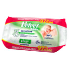 VELVET Baby Sensitive - chusteczki nawilżane, 64 sztuki. Nieodzowny element pielęgnacji dzieci.
