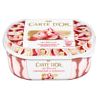 Lody Strawberry&Meringues ALGIDA CARTE d'OR 900ml. Lody waniliowo-truskawkowe z sosem truskawkowym.