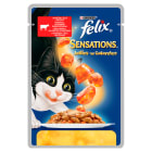 Karma dla kotów z wołowiną w galaretce z pomidorami Sensations FELIX® 100g