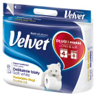 XXL Papier toaletowy 4 podwójne rolki Delikatnie Biały VELVET 1.000szt