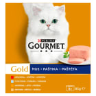 Pełnoporcjowa karma dla kotów MIX 8 szt.- Gourmet Gold. Zachwyci wszystkich czworonogów.