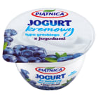 Jogurt 0% typu greckiego z jagodami - Piątnica. Gęsty jogurt z owocami, bez tłuszczu.