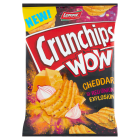 Grubo krojone chipsy ziemniaczane o smaku sera cheddar i cebuli Wow CRUNCHIPS 110g
