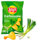 Lays - Karbowane Chipsy Zielona Cebulka 140g. Smaczna chrupiąca przekąska na każdy dzień.