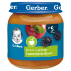 Gerber - Krem z jabłek i śliwek po 5 miesiącu 125g posiada przyjemny smak i bogaty skład.