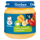 Gerber Deserek - Jabłka z morelami i bananami 130g. Doskonały posiłek dla najmłodszych.