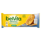 Belvita Ciastka zbożowe 5 zbóż i mleko to bogate źródło wapnia i błonnika.