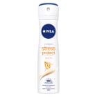 Nivea - Antyperspirant w sprayu Stress Protect pomaga przeciwdziałać nerwowemu poceniu się.