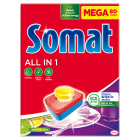 Tabletki do zmywarek Lemon & Lime 80 szt. All in 1 SOMAT 1.000szt