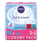 Chusteczki Soft&Cream- Nivea Baby. Nasączone kremem pielęgnacyjnym i olejkami.