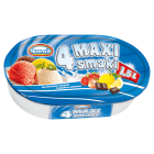 Lody o smaku śmietankowo cytrynowo truskawkowo czekoladowym KORAL 1.50l