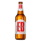 Orzeźwiające piwo w butelce, 500 ml – EB. Jest wytwarzane w browarze w Elblągu od 1872 r.