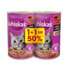 Pokarm dla Kotów z Wołowiną w Sosie Puszka 1 + 1 za 50% 1+ WHISKAS 800g