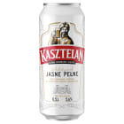 Kasztelan – Jasne Pełne piwo w puszce 500 ml. Jasnobursztynowa barwa pełna klarowność,kusząca piana.