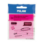 Karteczki samoprzylepne FLUO przezroczyste 76x76mm 50 kartek, różowe MILAN 1.000szt
