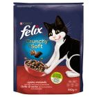 Sucha karma dla kotów z pyszną mieszanką kurczaka i wołowiny z warzywami Crunchy & Soft FELIX® 950g