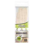 Noże drewniane 6 szt. PIKNIK 6.000szt
