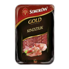 Szynka Gold Kindziuk - Sokolów. Plasterki aromatycznej szynki z mięsa wieprzowego.