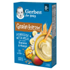 Kaszka owsiano pszenna mleczna banan jabłko mango po 8 miesiącu GRAIN&GROW GERBER 200g