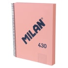 Zeszyt notes na spirali A4w kratkę 48 kartek seria 1918 różowy MILAN 1.000szt
