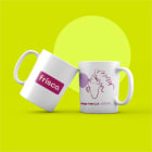 Ceramiczny kubek z nadrukiem: Zakupy mam już z BAŃKI! 300 ml FRISCO 1.000szt